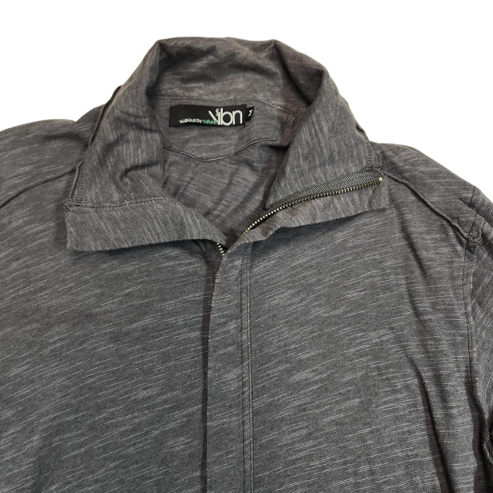 Vicarious by Nature VBN Organic Cotton Full Zip Jacket Mens Medium Gray